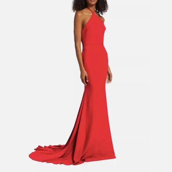 Vera Wang Bride's Madra Evening Gown - Red - Size 6 - Picture 5 of 5